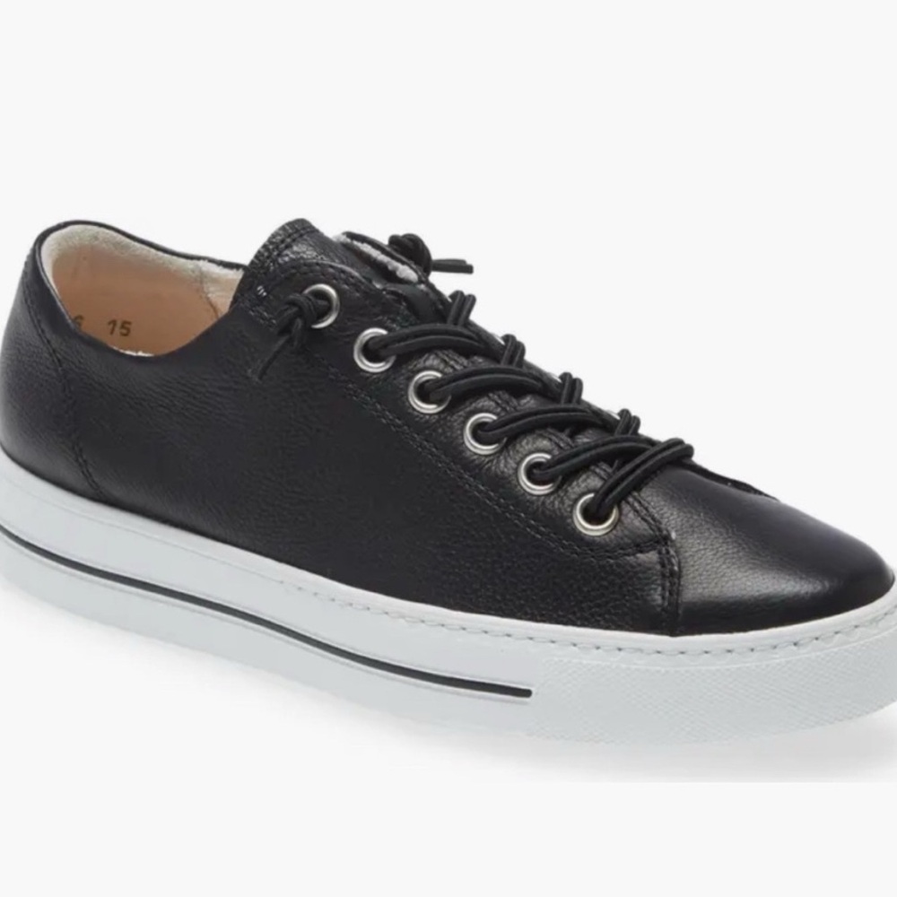 Paul Green Hadley Women’s Black Leather Slip on Sneakers Shoes, Sz 9.5